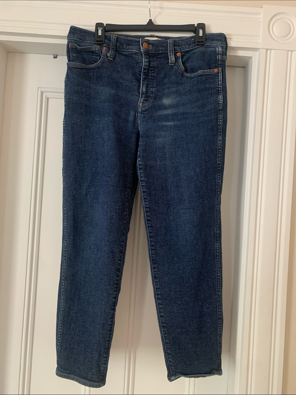 Madewell Straight-Leg Dark Blue Jeans